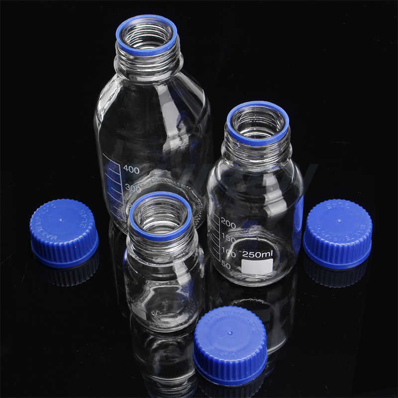 brown chemical glass clear reagent bottle